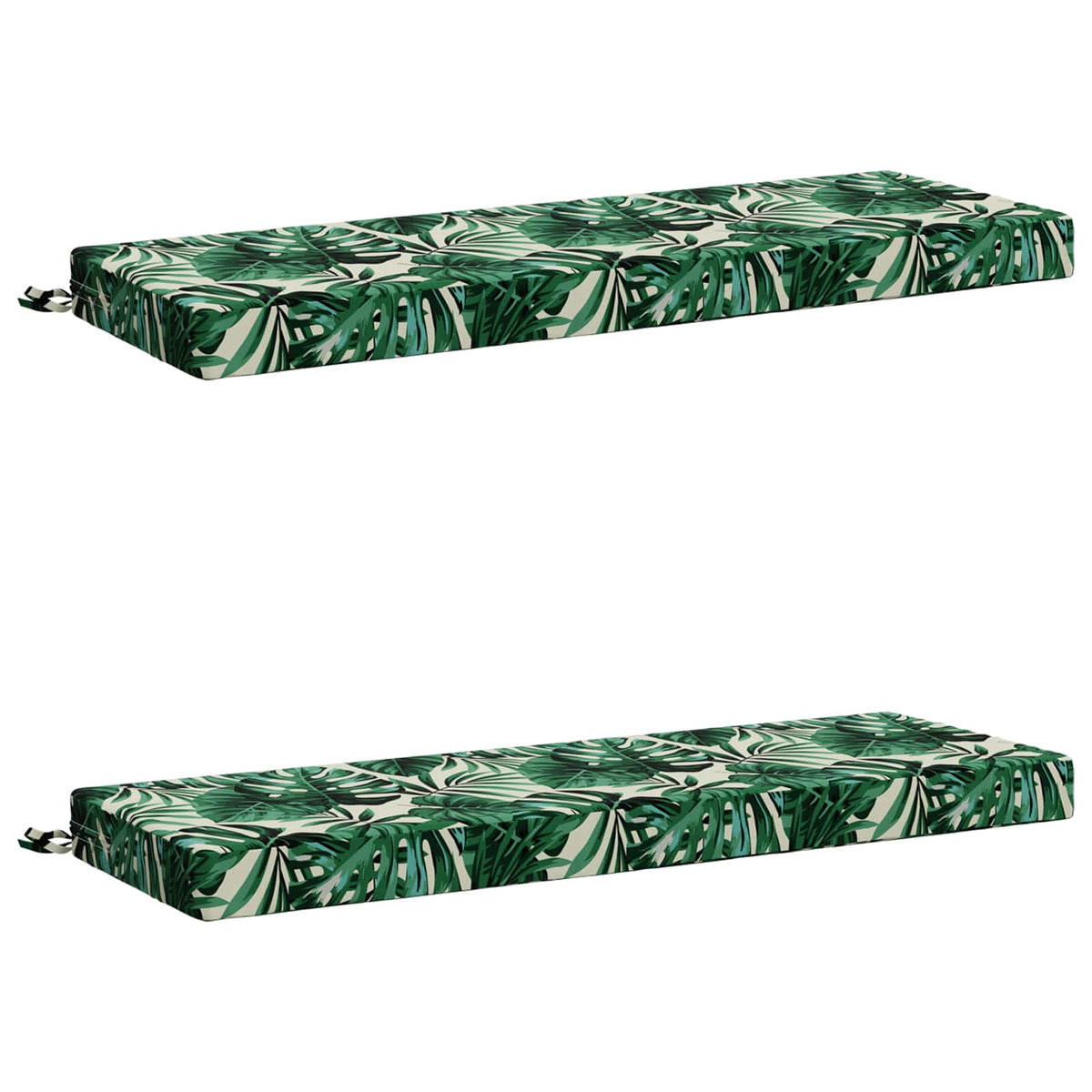 vidaXL Bench Cushions SOEST 2 pcs 100% Polyester Leaf Pattern 2