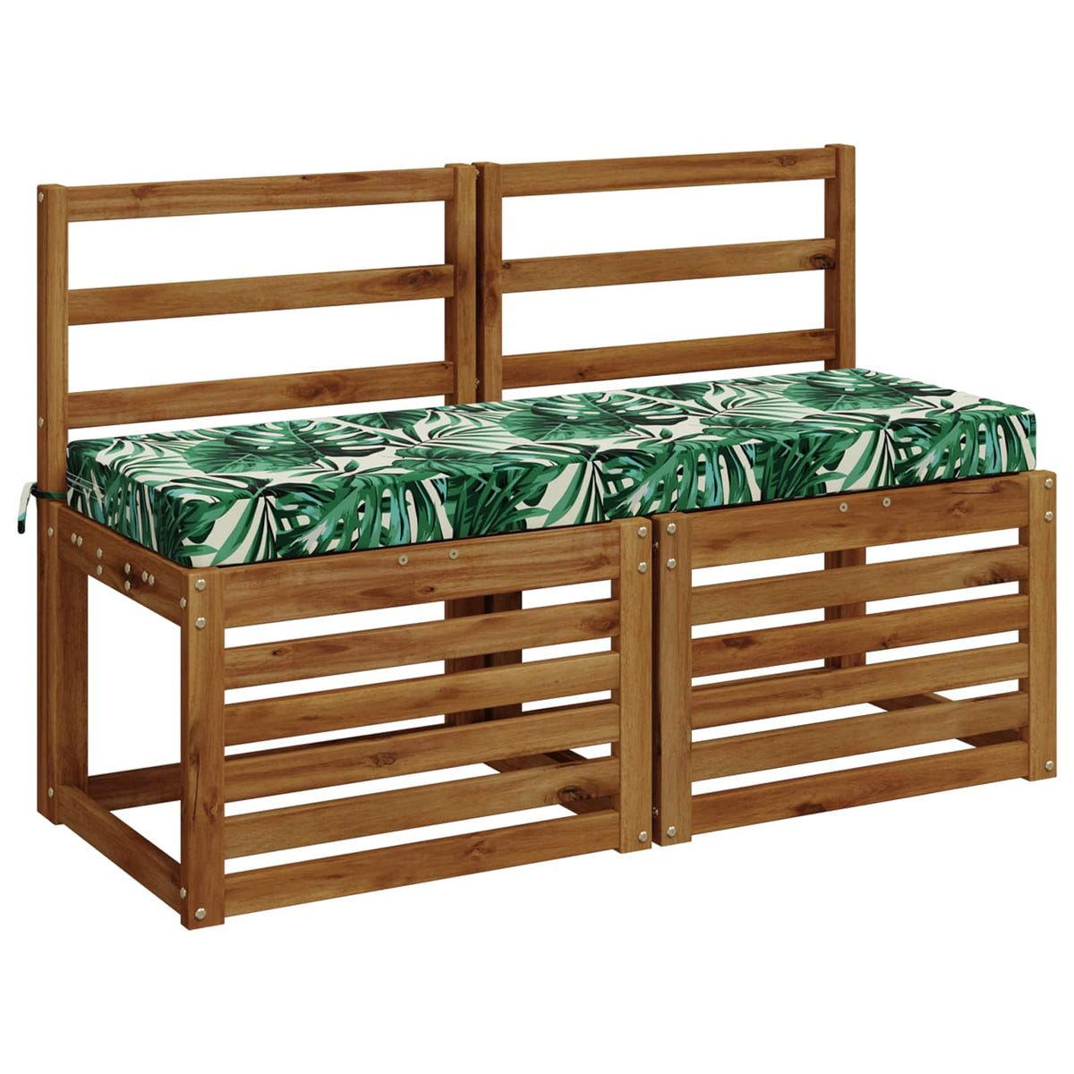vidaXL Bench Cushions SOEST 2 pcs 100% Polyester Leaf Pattern 3