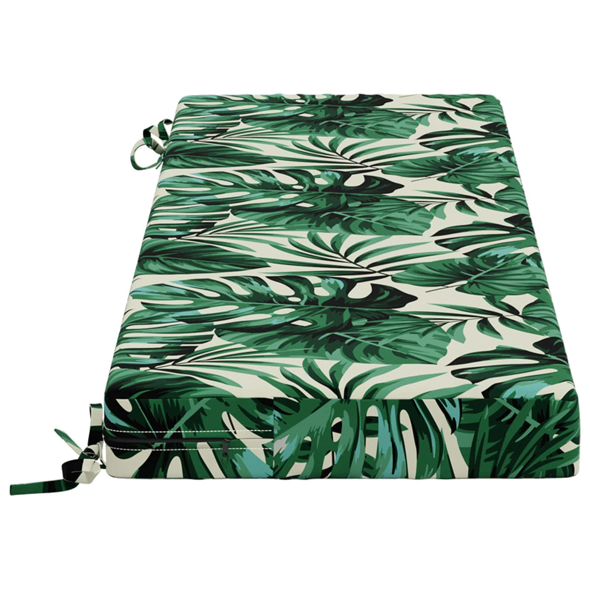 vidaXL Bench Cushions SOEST 2 pcs 100% Polyester Leaf Pattern 5