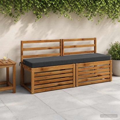 vidaXL 2-Piece Bench Cushions SOEST 2 pcs 100% Polyester Anthracite 1