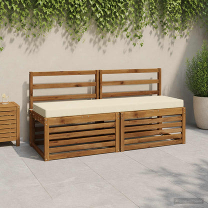 vidaXL 2-Piece Bench Cushions SOEST 2 pcs 100% Polyester Cream 1