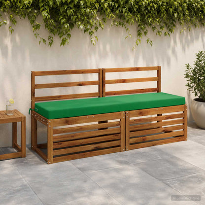 vidaXL 2-Piece Bench Cushions SOEST 2 pcs 100% Polyester Green 1