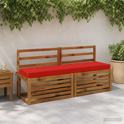 vidaXL 2-Piece Bench Cushions SOEST 2 pcs 100% Polyester Red 1