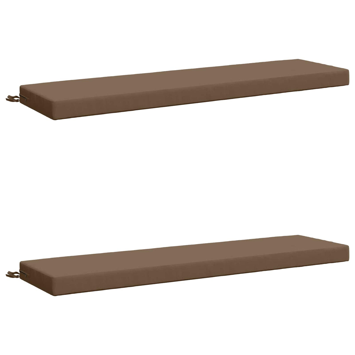 vidaXL 2-Piece Bench Cushions SOEST 2 pcs 100% Polyester Taupe 2