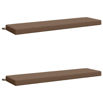 vidaXL 2-Piece Bench Cushions SOEST 2 pcs 100% Polyester Taupe 2
