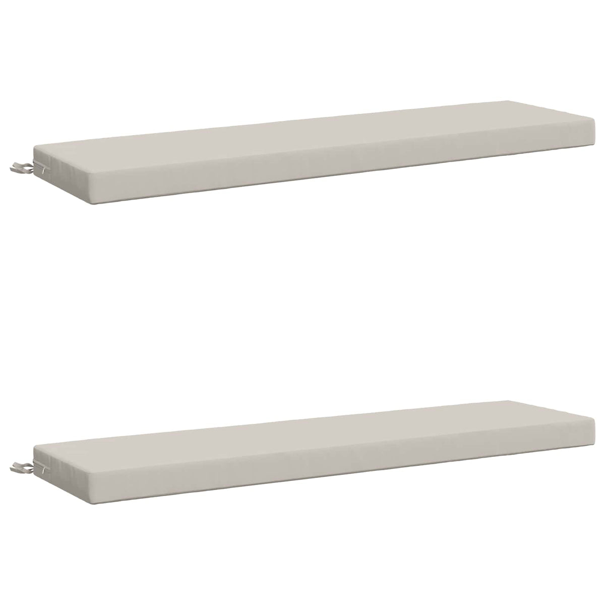 vidaXL 2-Piece Bench Cushions SOEST 2 pcs 100% Polyester White 2