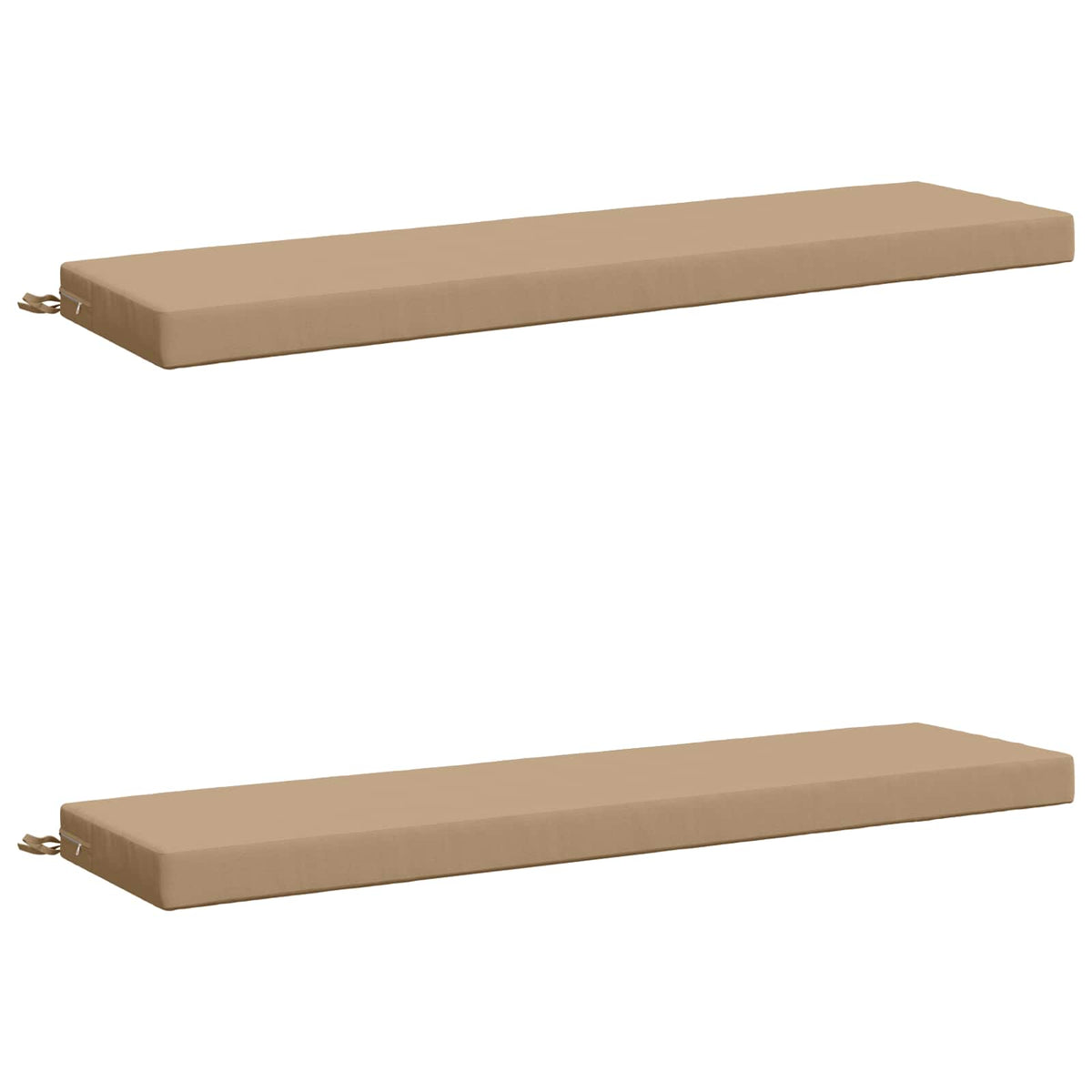 vidaXL 2-Piece Bench Cushions SOEST 100% Polyester Sand 2