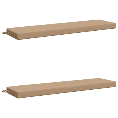 vidaXL 2-Piece Bench Cushions SOEST 100% Polyester Sand 2
