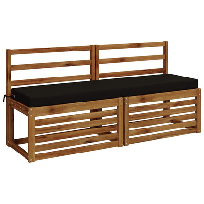 vidaXL 2-Piece Bench Cushions SOEST 2 pcs 100% Polyester Black 3