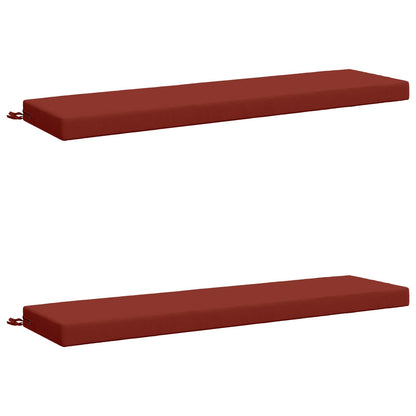 vidaXL 2-Piece Bench Cushions SOEST 2 pcs 100% Polyester Red 2