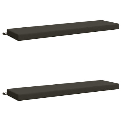 vidaXL 2-Piece Bench Cushions SOEST 2 pcs 100% Polyester Anthracite 2