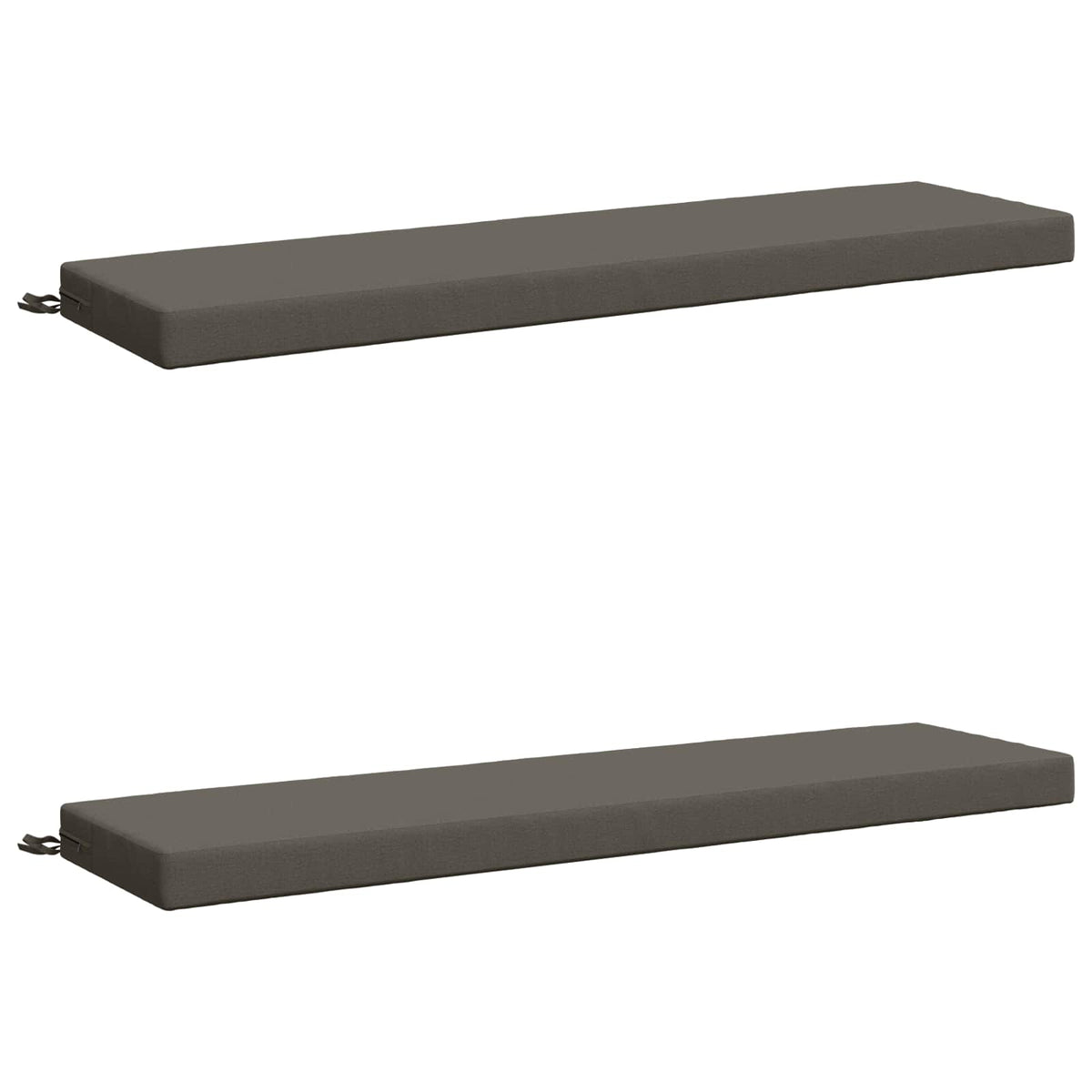 vidaXL 2-Piece Bench Cushions SOEST 2 pcs 100% Polyester Grey 2