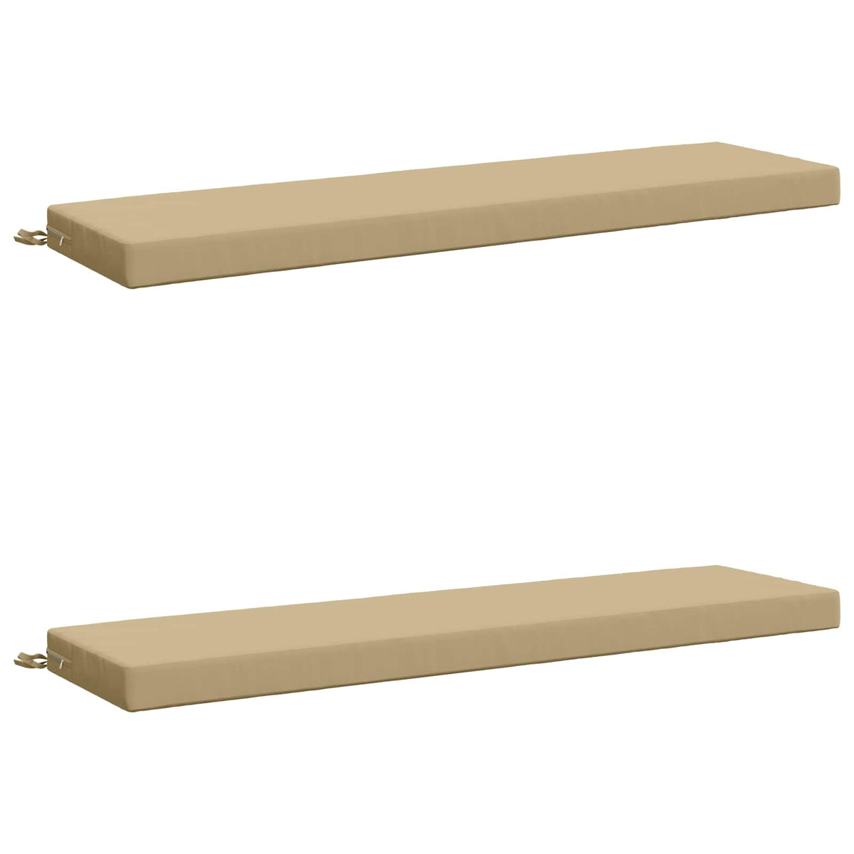 vidaXL 2-Piece Bench Cushions SOEST 2 pcs 100% Polyester Beige 2