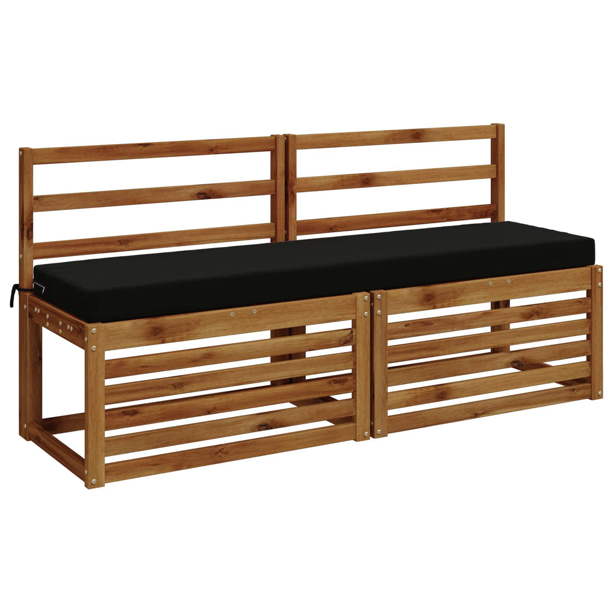 vidaXL 2-Piece Bench Cushions SOEST 2 pcs 100% Polyester Black 3