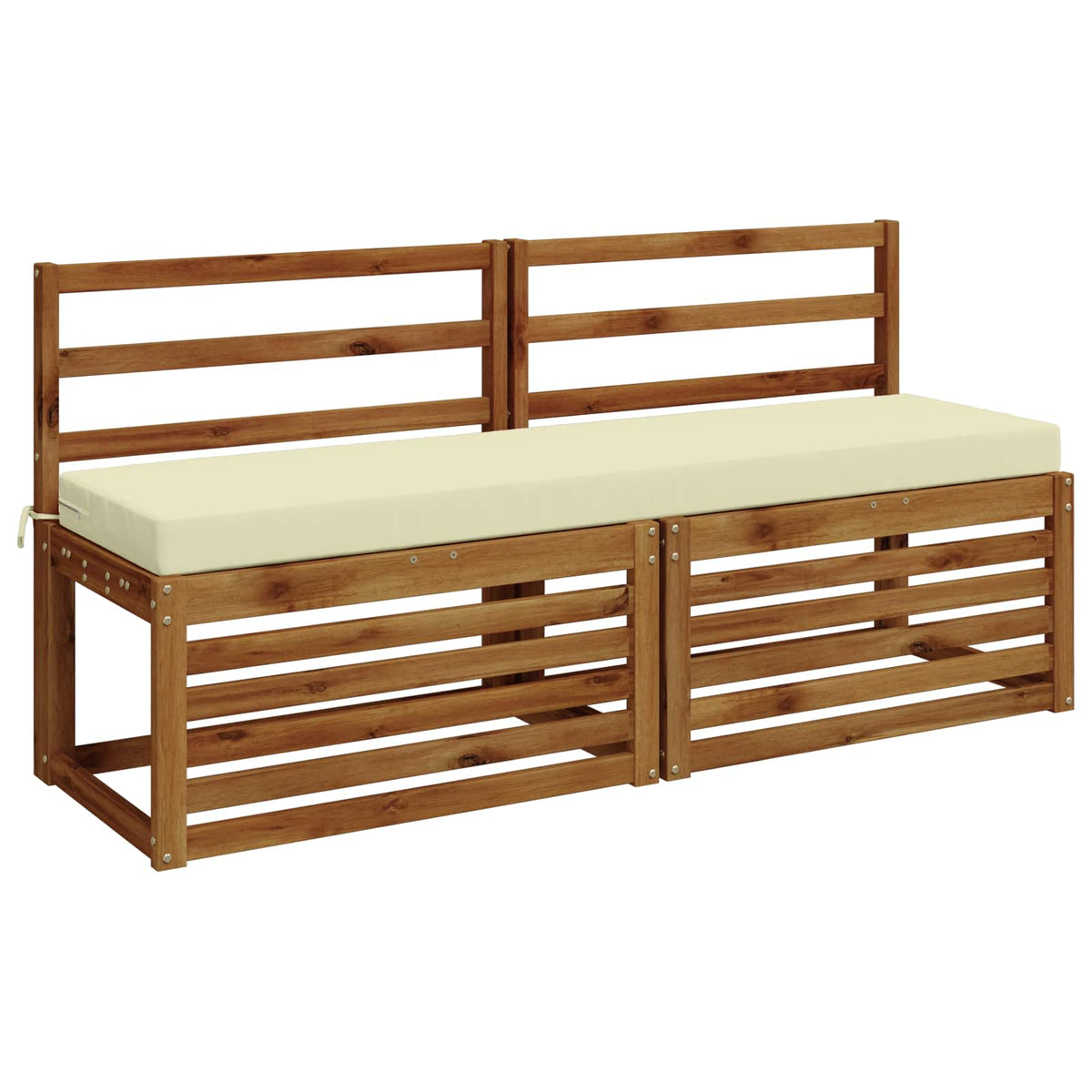 vidaXL 2-Piece Bench Cushions SOEST 100% Polyester Cream 3