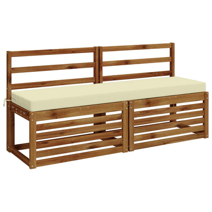 vidaXL 2-Piece Bench Cushions SOEST 100% Polyester Cream 3