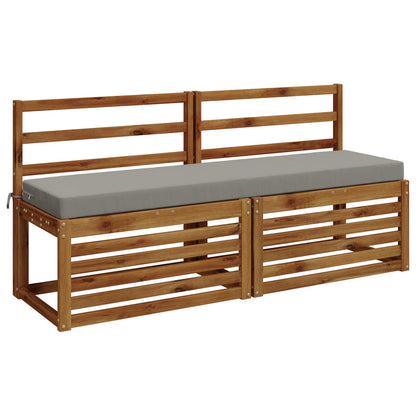 vidaXL 2-Piece Bench Cushions SOEST 2 pcs 100% Polyester Grey 3