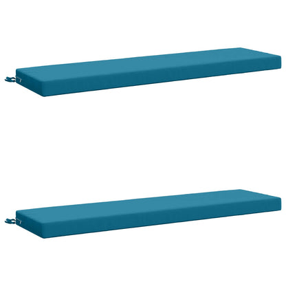 vidaXL 2-Piece Bench Cushions SOEST 2 pcs 100% Polyester Light Blue 2