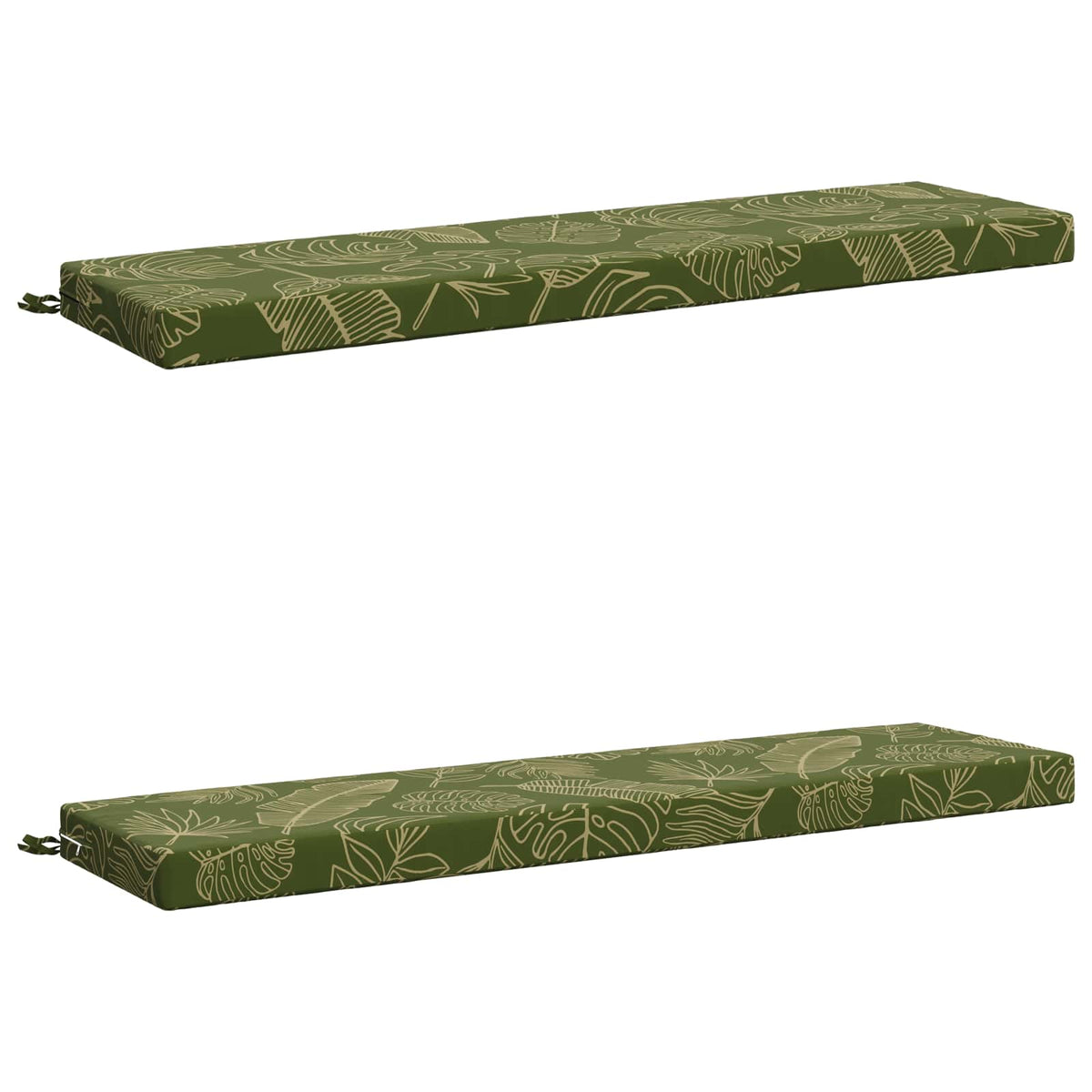 vidaXL 2-Piece Bench Cushions SOEST 2 pcs 100% Polyester Leaf Design 2