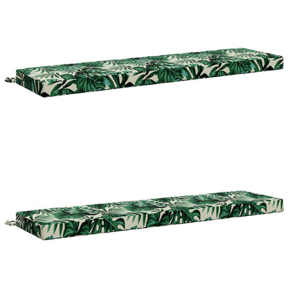 vidaXL 2-Piece Bench Cushions SOEST 2 pcs 100% Polyester Leaf Pattern 2