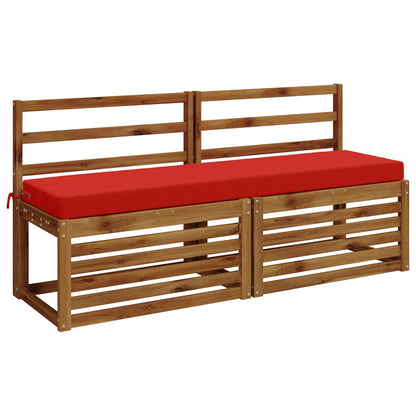 vidaXL 2-Piece Bench Cushions SOEST 2 pcs 100% Polyester Red 3