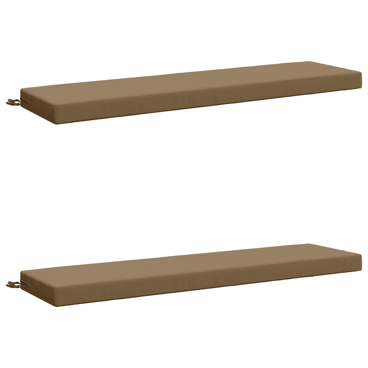 vidaXL 2-Piece Bench Cushions SOEST 100% Polyester Taupe 2