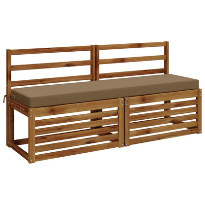vidaXL 2-Piece Bench Cushions SOEST 100% Polyester Taupe 3