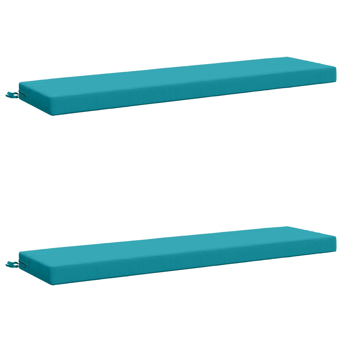 vidaXL 2-Piece Bench Cushions SOEST 2 pcs 100% Polyester Turquoise 2
