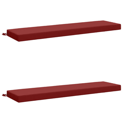 vidaXL 2-Piece Bench Cushions SOEST 2 pcs 100% Polyester Wine Red 2