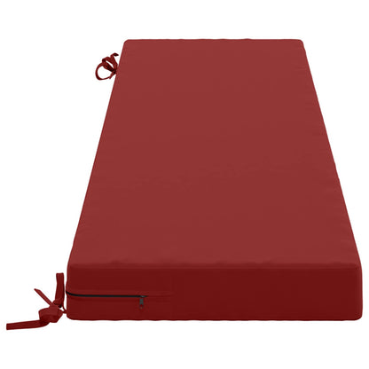 vidaXL 2-Piece Bench Cushions SOEST 2 pcs 100% Polyester Wine Red 5