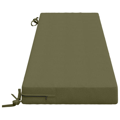 vidaXL 2-Piece Bench Cushions SOEST 2 pcs 100% Polyester Olive Green 5