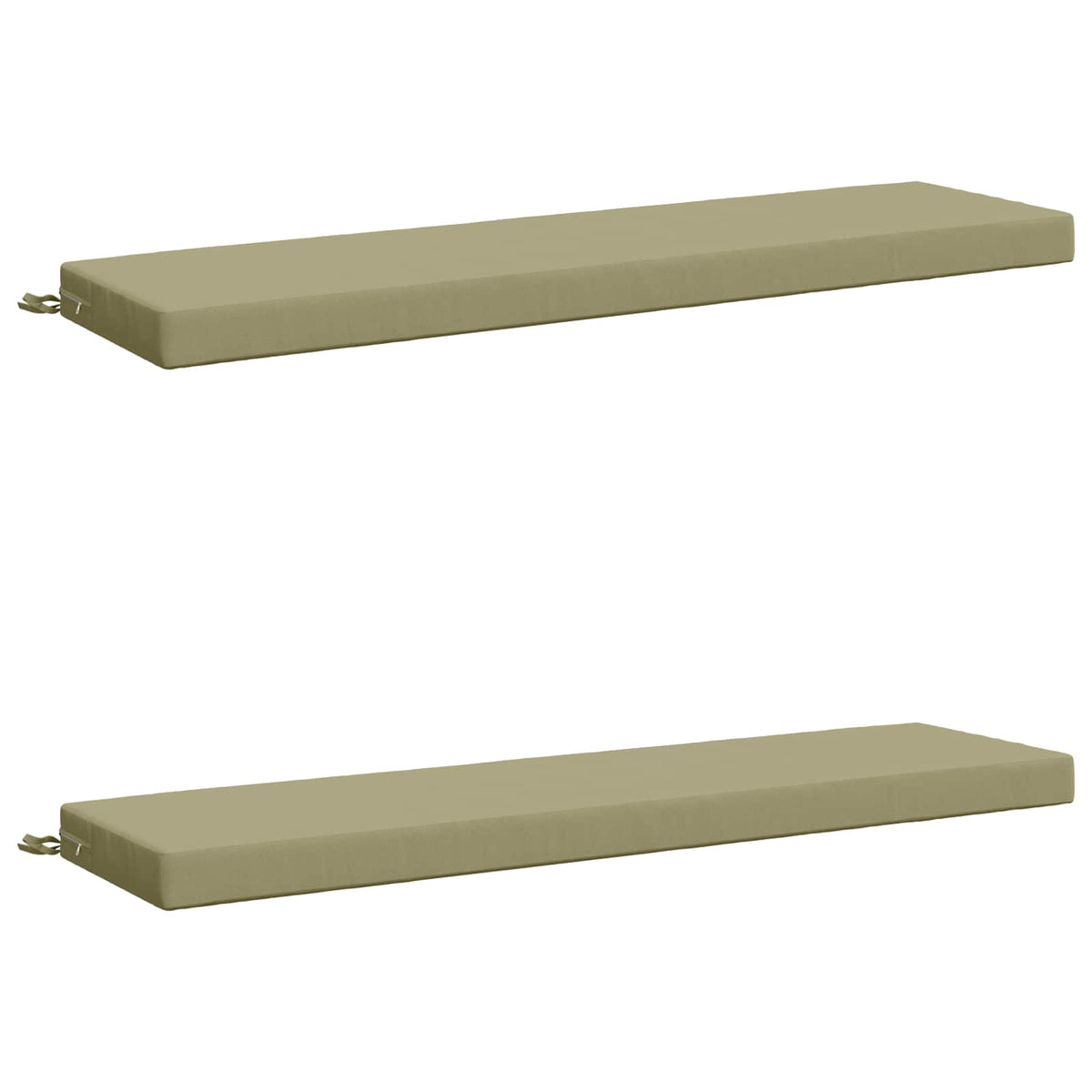 vidaXL 2-Piece Bench Cushions SOEST 100% Polyester Light Green 2