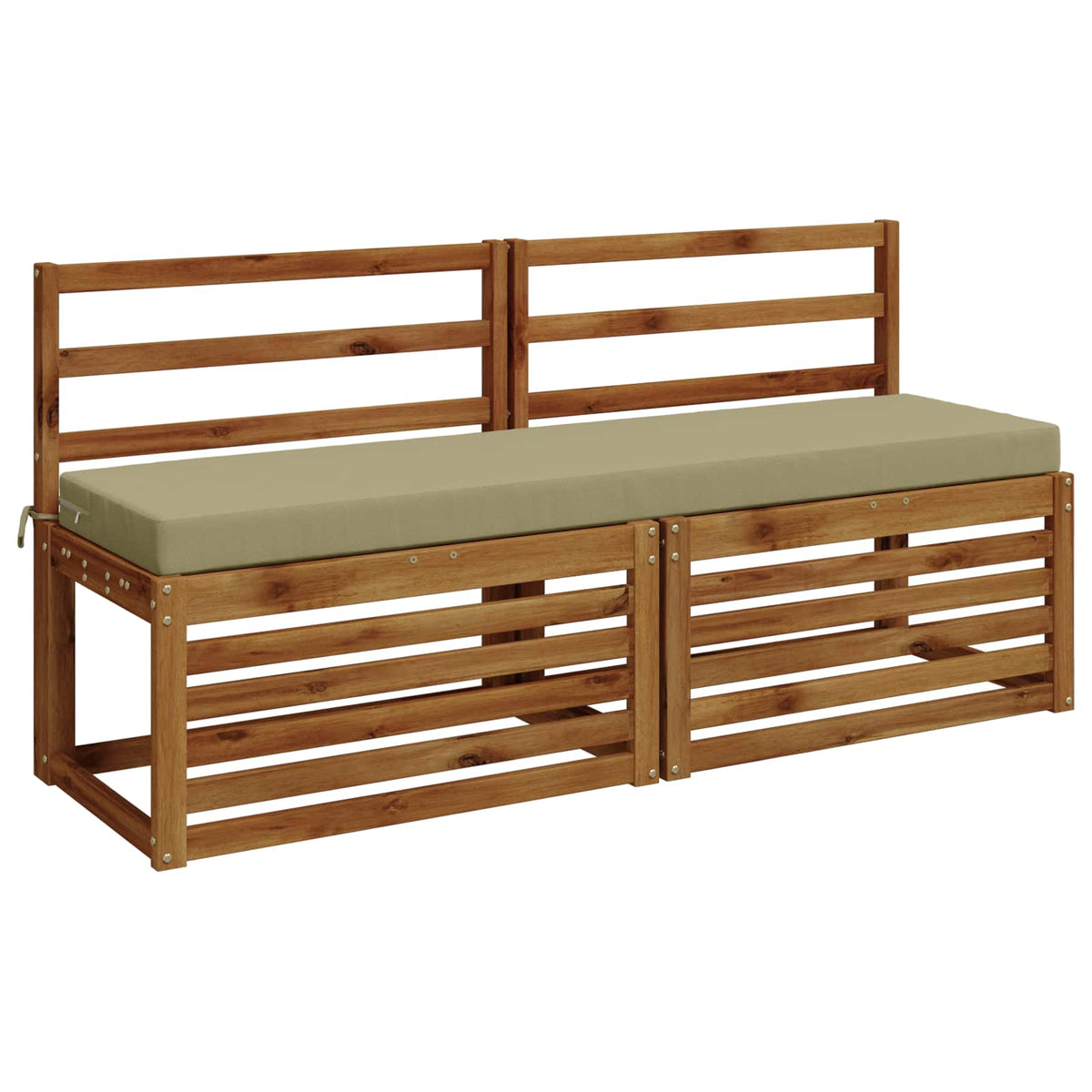 vidaXL 2-Piece Bench Cushions SOEST 100% Polyester Light Green 3