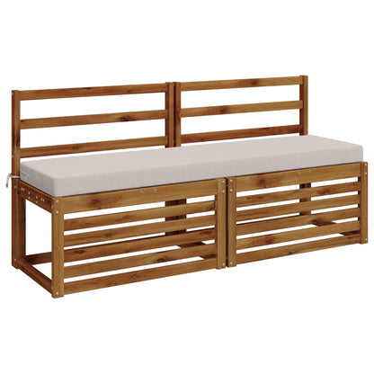 vidaXL 2-Piece Bench Cushions SOEST 2 pcs 100% Polyester White 3