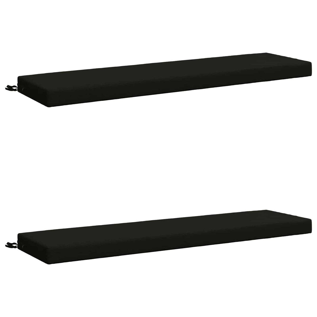 vidaXL 2-Piece Bench Cushions SOEST 2 pcs 100% Polyester Black 2