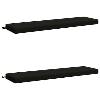 vidaXL 2-Piece Bench Cushions SOEST 2 pcs 100% Polyester Black 2