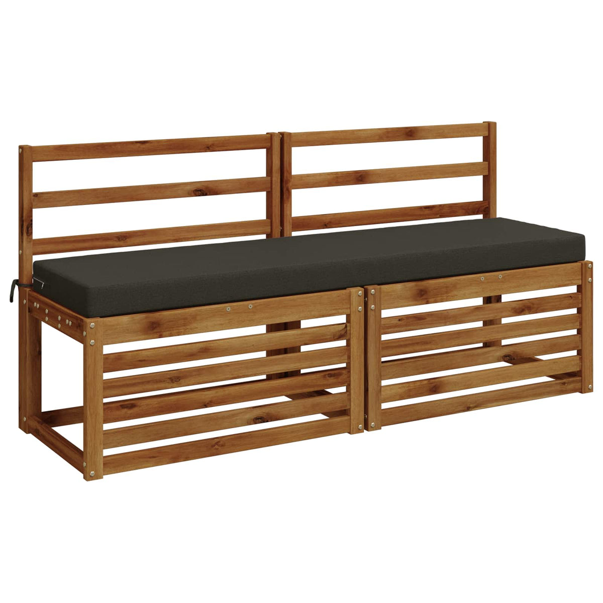 vidaXL 2-Piece Bench Cushions SOEST 100% Polyester Anthracite 3