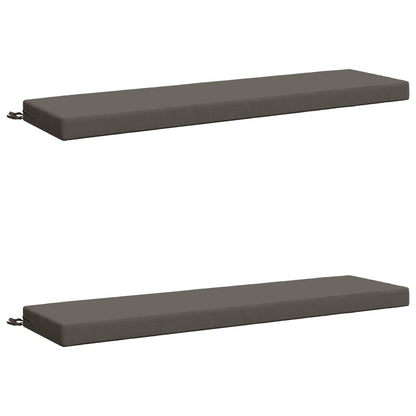 vidaXL 2-Piece Bench Cushions SOEST 2 pcs 100% Polyester Grey 2