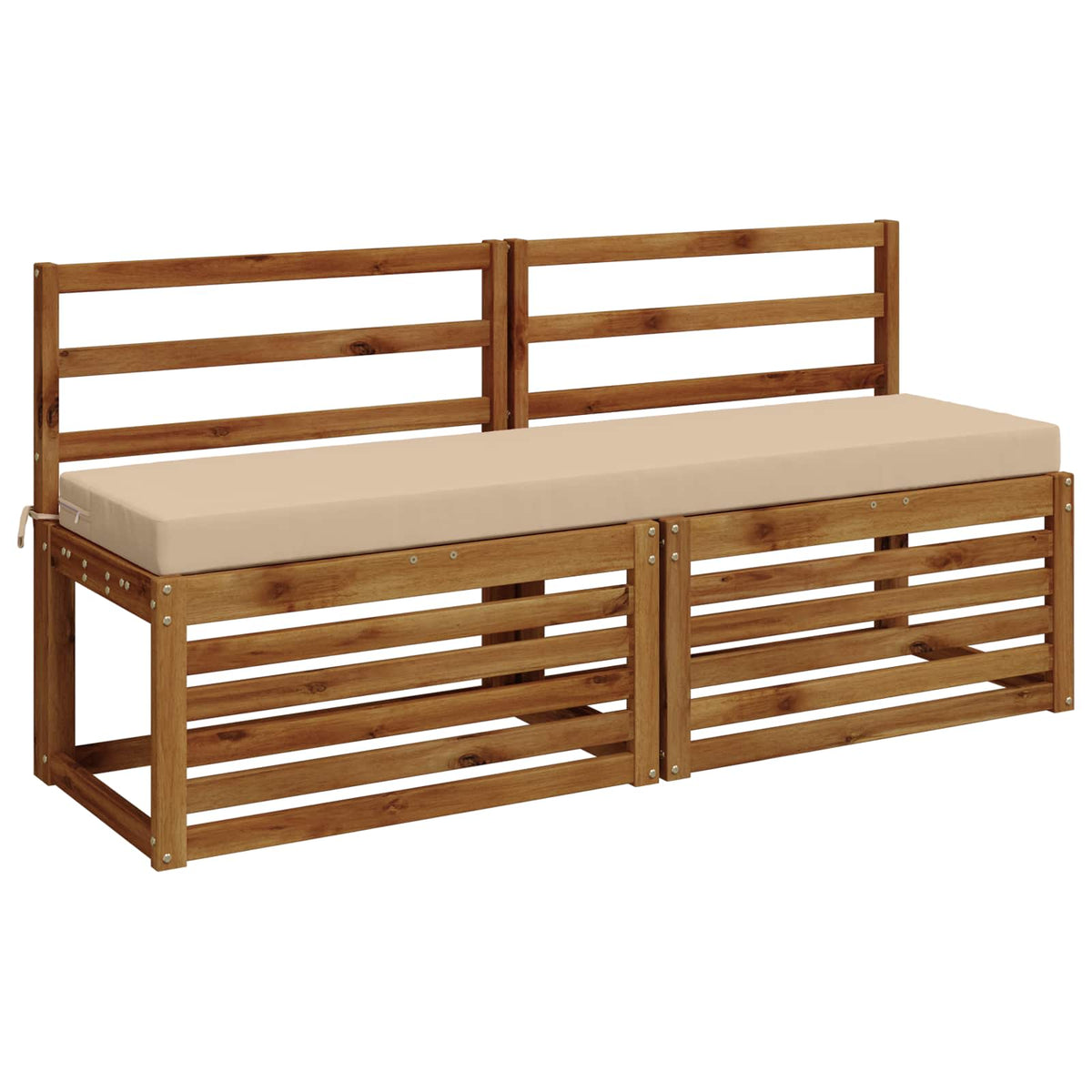 vidaXL 2-Piece Bench Cushions SOEST 2 pcs 100% Polyester Cream 3