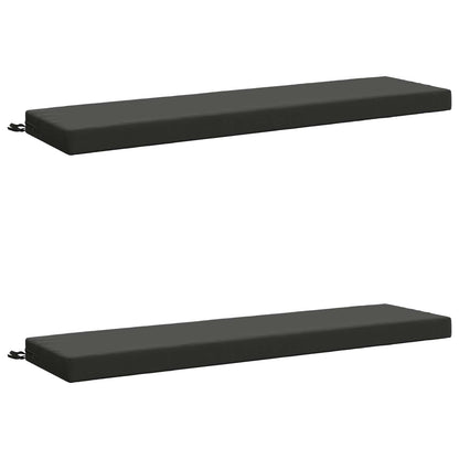 vidaXL 2-Piece Bench Cushions SOEST 2 pcs 100% Polyester Anthracite 2