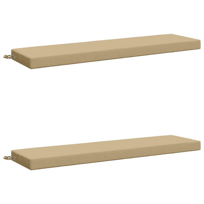 vidaXL 2-Piece Bench Cushions SOEST 2 pcs 100% Polyester Beige 2