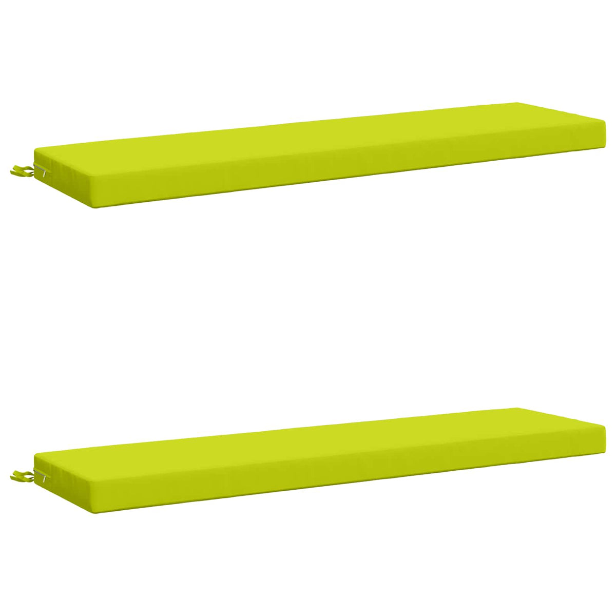 vidaXL 2-Piece Bench Cushions SOEST 2 pcs 100% Polyester Bright Green 2