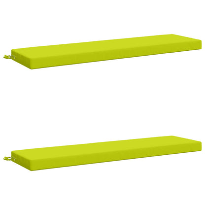 vidaXL 2-Piece Bench Cushions SOEST 2 pcs 100% Polyester Bright Green 2