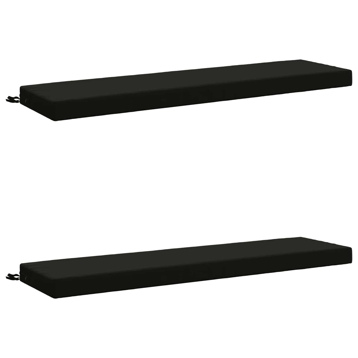 vidaXL 2-Piece Bench Cushions SOEST 2 pcs 100% Polyester Black 2