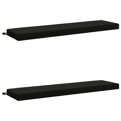 vidaXL 2-Piece Bench Cushions SOEST 2 pcs 100% Polyester Black 2