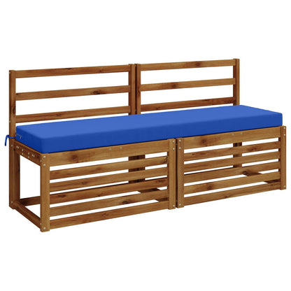 vidaXL 2-Piece Bench Cushions SOEST 2 pcs 100% Polyester Royal Blue 3