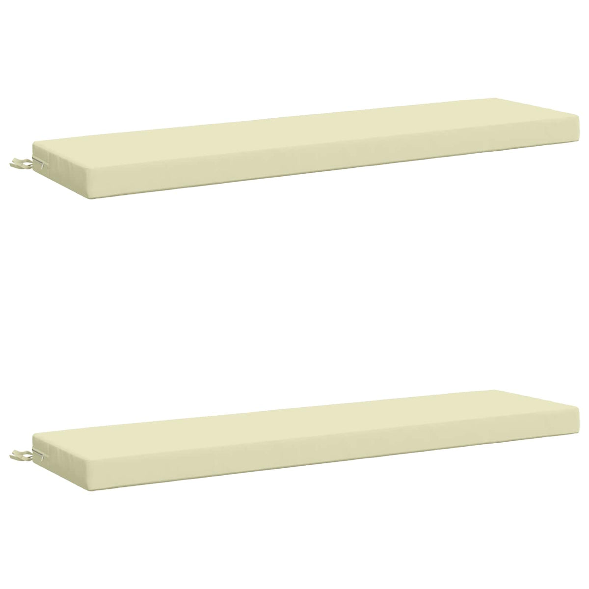 vidaXL 2-Piece Bench Cushions SOEST 2 pcs 100% Polyester Cream 2