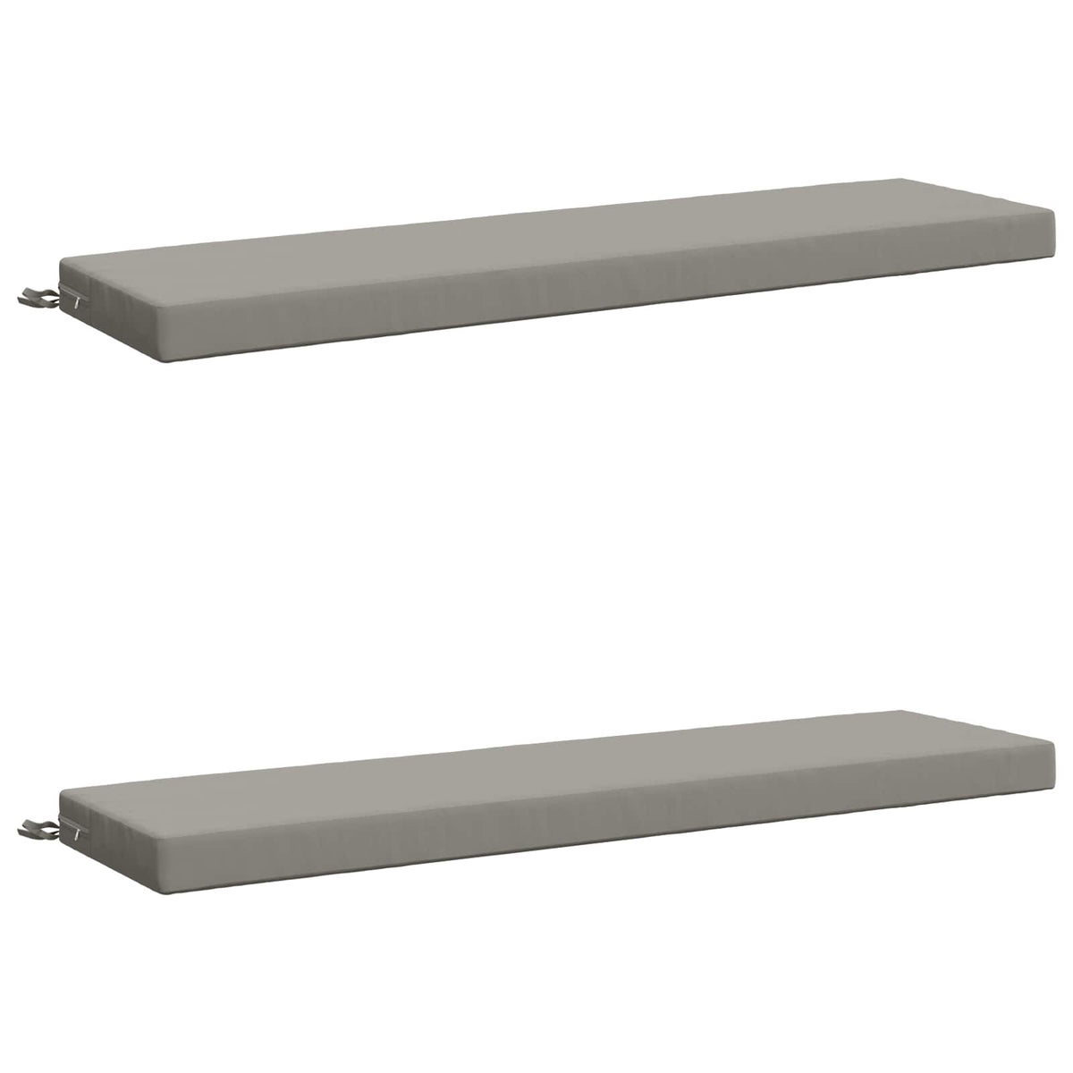 vidaXL 2-Piece Bench Cushions SOEST 2 pcs 100% Polyester Grey 2