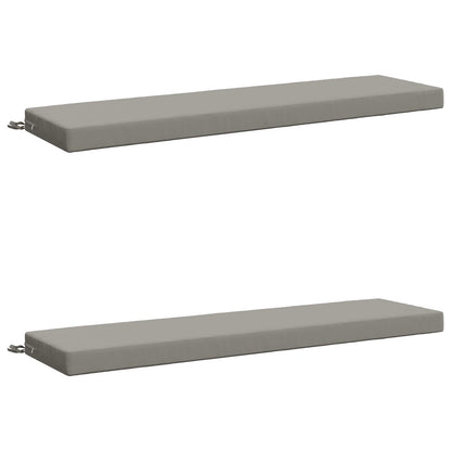 vidaXL 2-Piece Bench Cushions SOEST 2 pcs 100% Polyester Grey 2