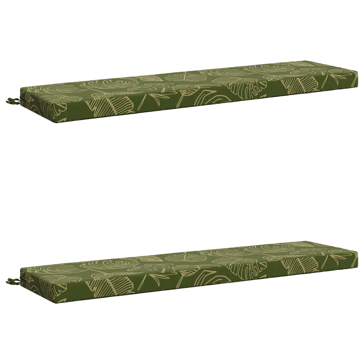 vidaXL 2-Piece Bench Cushions SOEST 2 pcs 100% Polyester Leaf Design 2